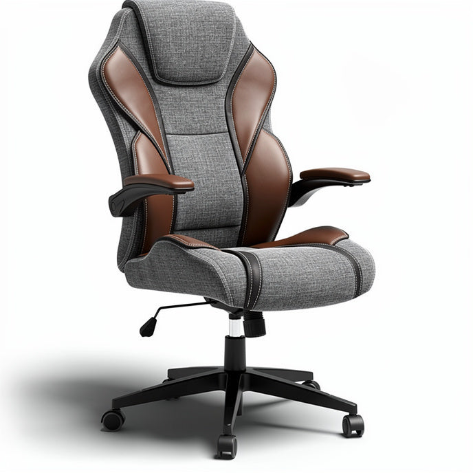 **Technische Titel in het Nederlands: Ergonomische bureaustoel met verstelbare armleuningen en moderne bekleding**