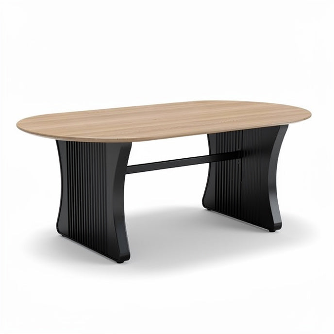 **Technische titel in het Nederlands:** Modulaire Eettafel met Houten Top en Stalen Onderstel