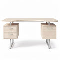**Technische Titel in het Nederlands**: **Moderne bureautafel met metalen poten en lades**